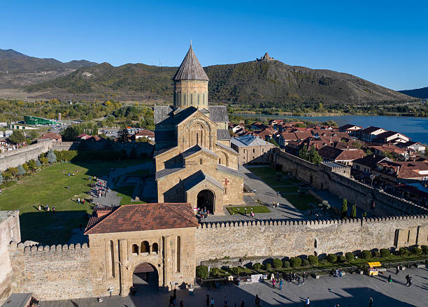 istock Aerial View of Svetitskhoveli Cathedral, Mtskheta 2214710411