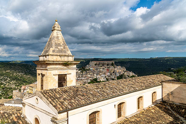 istock Church tower view over Ragusa, Italy 2214712538