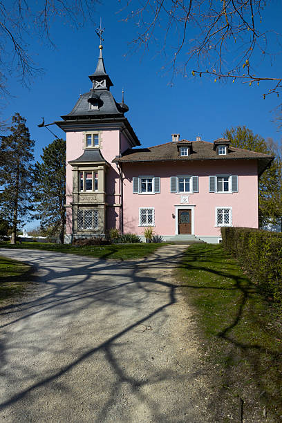 Bern Canton, Switzerland - July 9, 2025:  Thun,Schadau Castle in Summer.