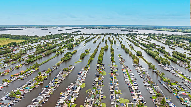 istock Aerial from the village Scheendijk in the Netherlands 2214713401