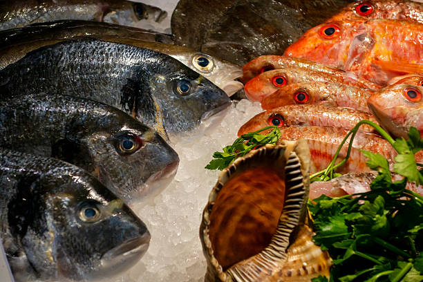istock Fish face-off in Borough Market 2214731103