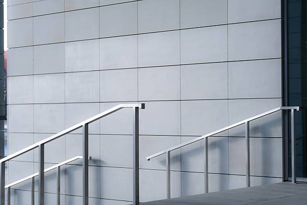 istock A sleek metal staircase against a minimalist modern building facade 2214732948