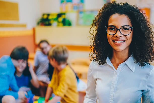 istock Portrait of young teacher in class 2214738820