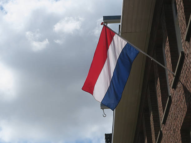 istock dutch flag on liberationd day 2214750159