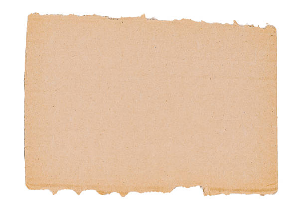 istock Torn Piece of Brown Cardboard Isolated on White Background 2214752312