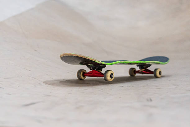 istock Skateboard stands ready in a skatepark, waiting for action 2214764364