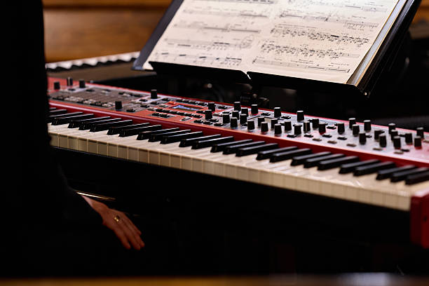istock Music: Close-up of a modern stage piano 2214770178