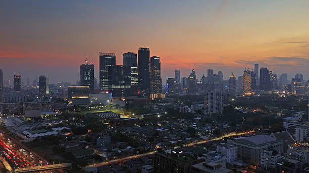 istock Illuminated skyscrapers and Lumpini park in Bangkok 2214771244