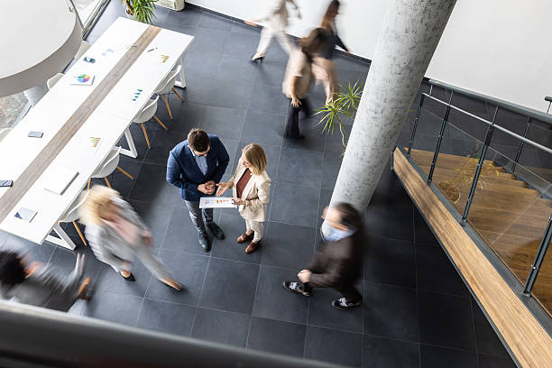 istock Business professionals collaborating in vibrant office setting 2214771400