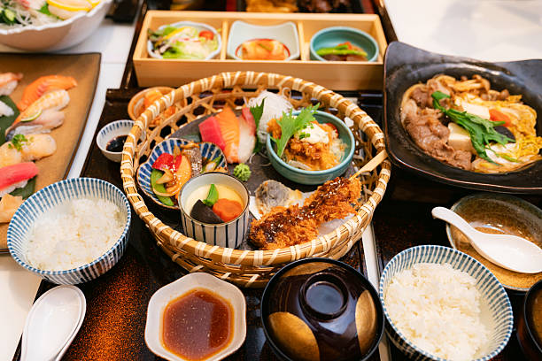 istock Traditional Japanese Set Meal with Assorted Dishes 2214778901