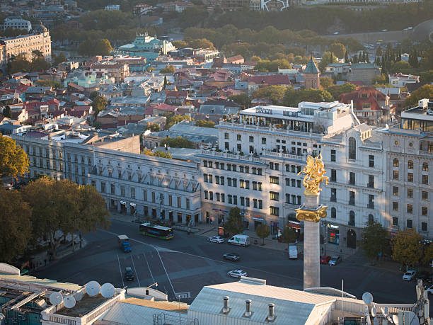 istock Freedom Square and Monument Panorama, Tbilisi 2214781063