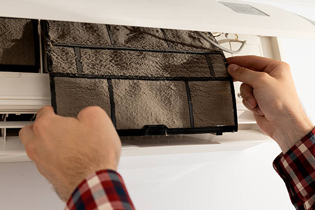 istock Air conditioner repair, preparing for summer season 2214790690
