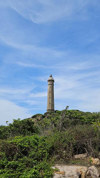istock Ke Ga Lighthouse or Khe Ga Lighthouse rises above lush green trees under a bright blue sky in Binh Thuan province, Vietnam. 2214790900