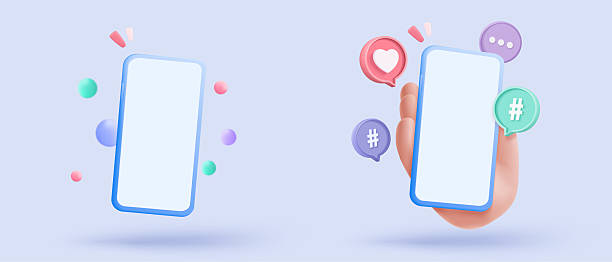 istock 3D hashtag searching and share link buttons on social media announcement on background. Comments thread mention or user reply sign with announce. 3d hashtag icon signs vector render illustration 2214796541