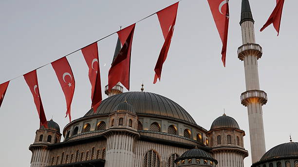 istock Istanbul Mosque Beautiful Low Angle Sunset Warm Toned Atmosphere 2214798985