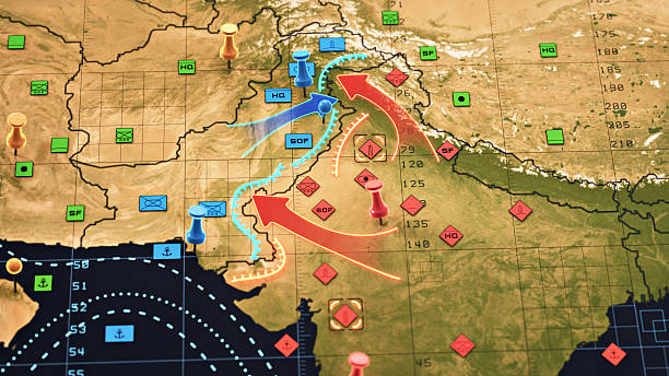 istock Tactical battlefield map on the Indian sub-continent 2214803156