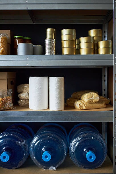 istock Storing Supplies on Industrial Shelving in Pantry 2214806574