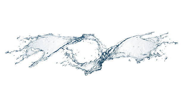 istock Abstract blue waves and splashes 3d illustration 2214813765