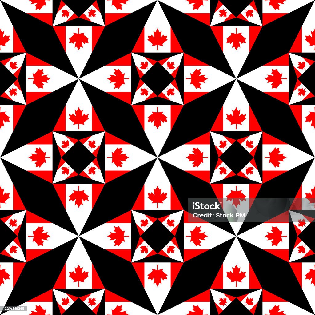 Canadian Flag Background Canada Pattern Design Vector Illustration ...
