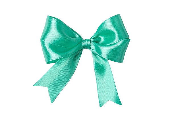 istock Beautiful green gift bow on white background 2214816397