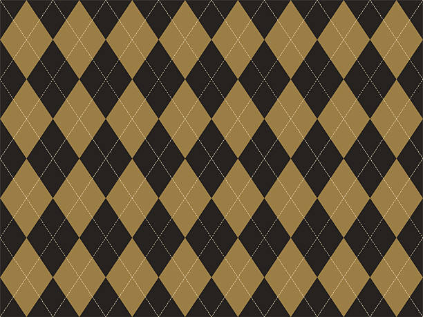 istock Elegant argyle pattern in gold and black. Classic diamond design, perfect for backgrounds, textiles, or preppy themed projects. Timeless, sophisticated texture. 2214838568