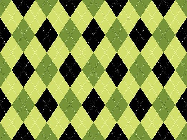 istock Classic argyle pattern in shades of green and black. Perfect for preppy designs, backgrounds, textiles, and fashionrelated projects. Timeless elegance and sophistication. 2214838577