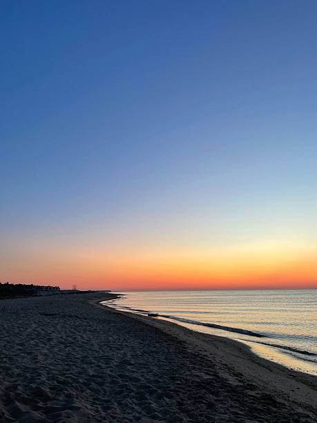 istock sunrise on the beach, sea, beautiful horizon 2214839109