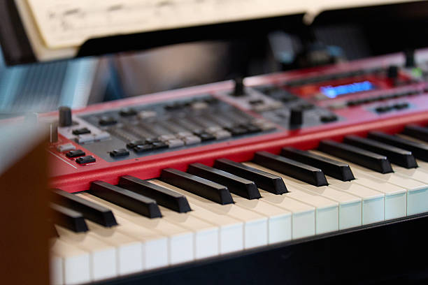 istock Music: Close-up of a modern stage piano 2214843483