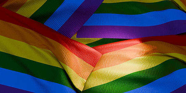 istock Gay pride concept. LGBT rainbow flag. 3d render. 2214851536