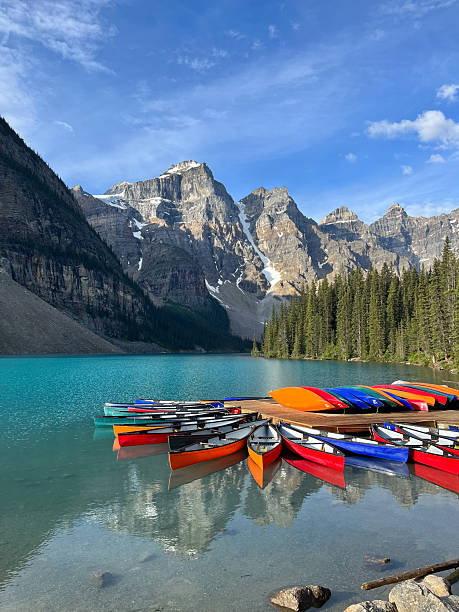 istock Colorful Canoes on Lake Louise 2214865709