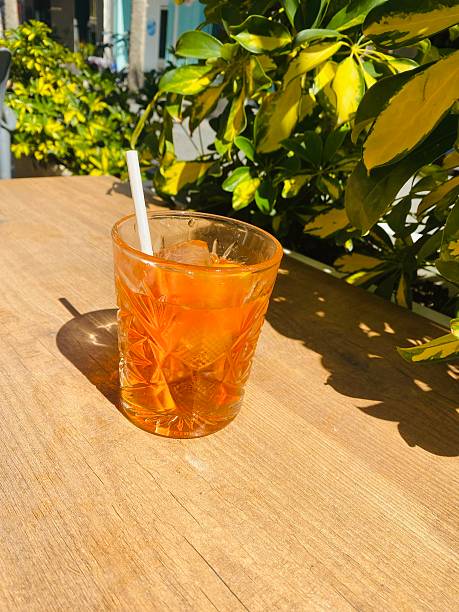 A delightful served orange drink