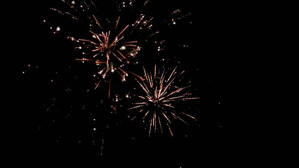 istock Fireworks on the dark sky background. Colorful Fireworks for events 2214869443