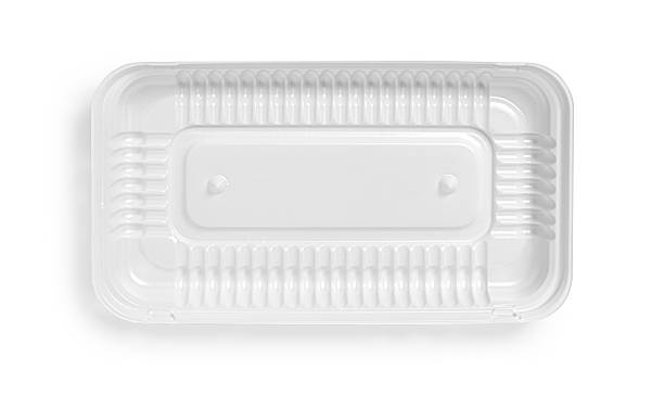 istock Empty white plastic food tray isolated on white background 2214870033