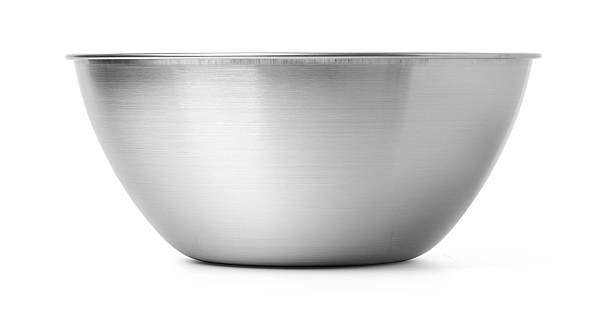 istock Empty stainless steel mixing bowl isolated on white background 2214870056