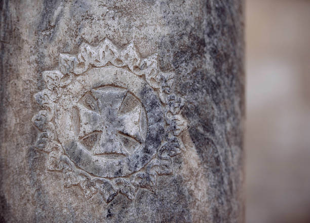 Old Swedish signpost at a crossroad