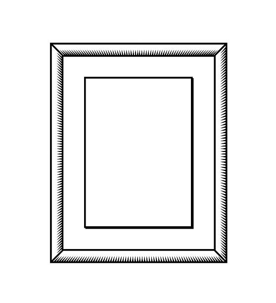 picture frame line art illustration. ai eps10