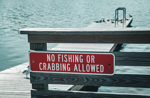 istock No Fishing or Crabbing Sign 2214876360