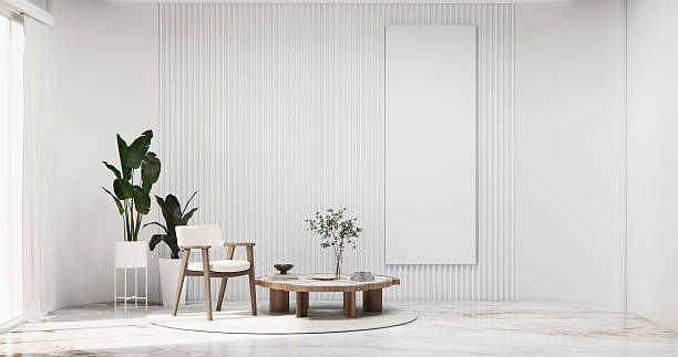 istock White Minimal modern style, Empty  room, Cleaning living room interior.3d rendering 2214877580