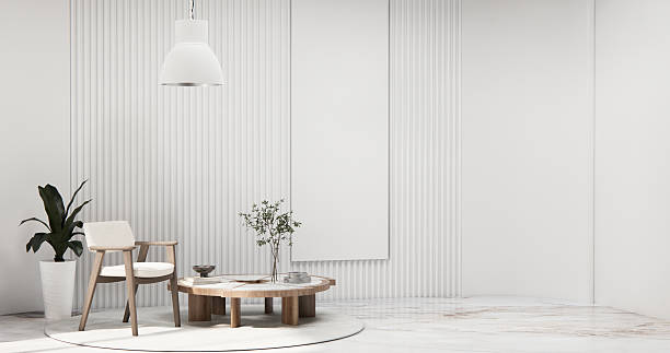 istock White Minimal modern style, Empty  room, Cleaning living room interior.3d rendering 2214877581