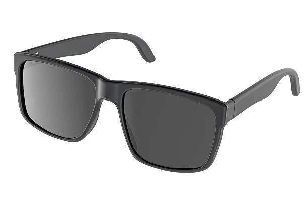 istock Black Sunglasses. Classic Retro Square Frame Driving Sun Glasses UV Protection, 3D rendering 2214879970