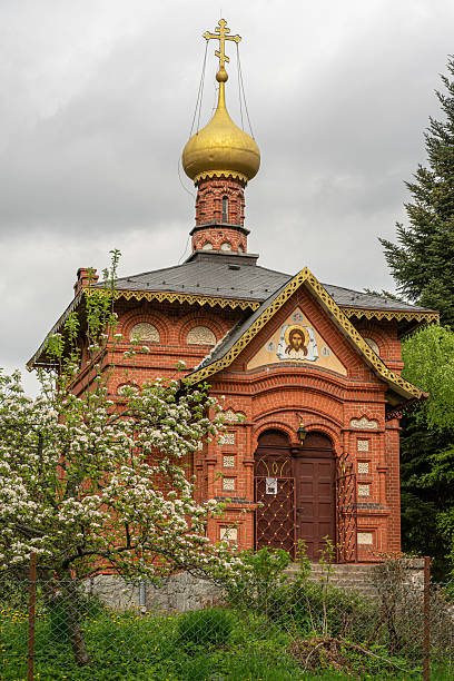 istock Church in the mountains, Orthodox monument 2214884555