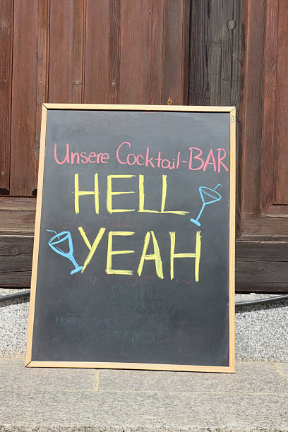 Sign outside a drinking bar
