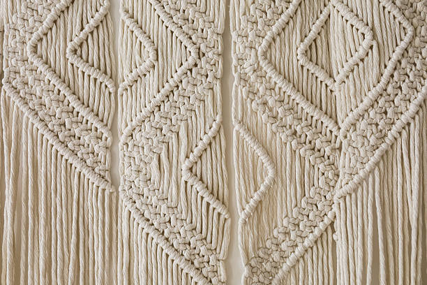 istock Intricate macrame wall hanging showcasing detailed patterns and craftsmanship 2214891915