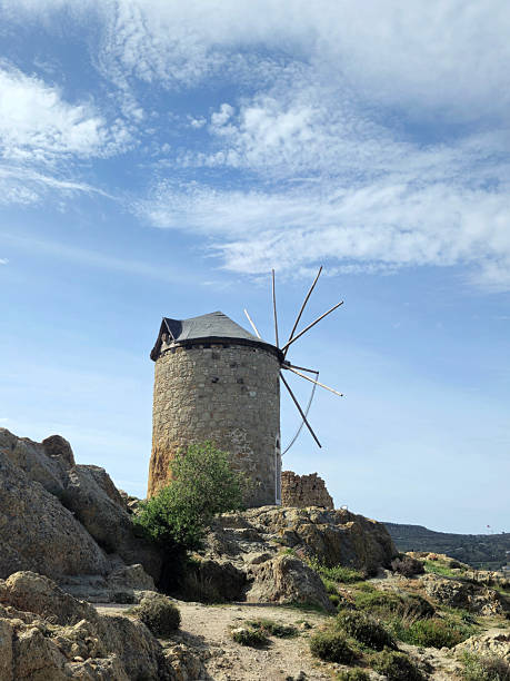istock Old windmill in Foca, Izmir, Turkey 2214895043