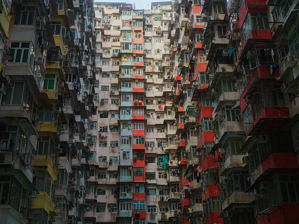 istock Massive geometric Monster Building in Hong Kong 2214896703