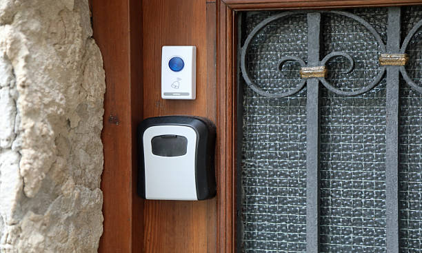 istock small container for safe storage of keys to the apartment for rent with secret code combination for opening near the doorbell of the entrance of the house in the city 2214897170