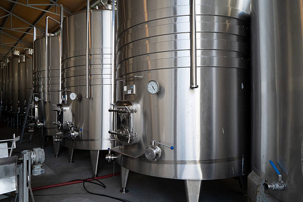 istock Modernt metal wine tanks 2214898525