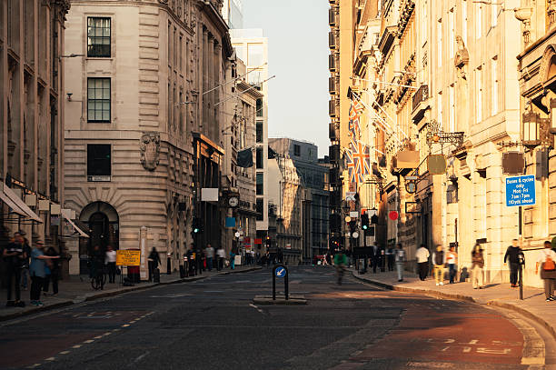 istock Street in London at sunset 2214901428