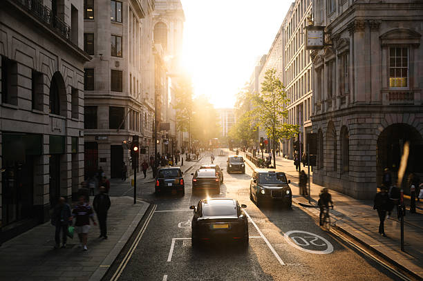 istock Street in London at sunset 2214905950