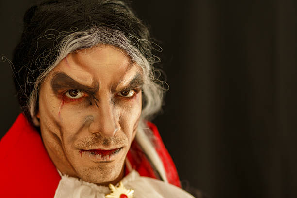 istock Close-up of a vampire character with intense expression 2214913086